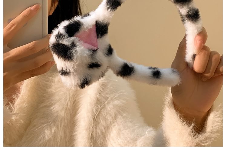 Face Headband Animal (Various Designs) Ear Chenille Wash