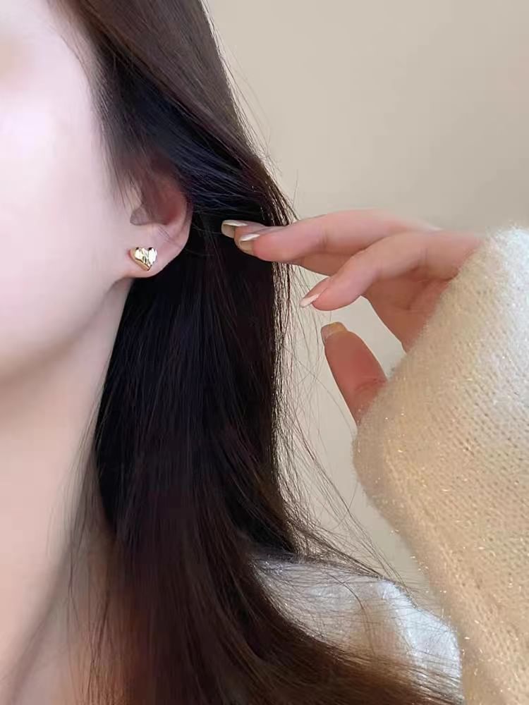 925 Heart Sterling Earring Stud Silver