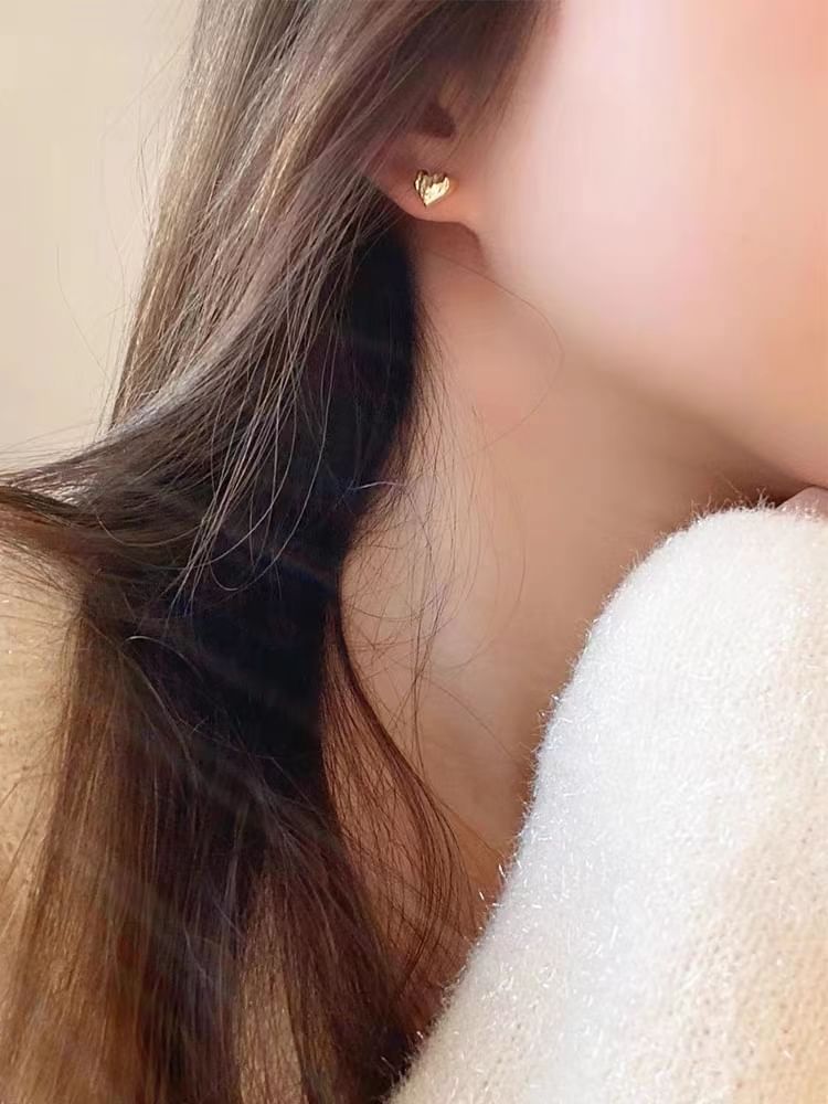 925 Heart Sterling Earring Stud Silver