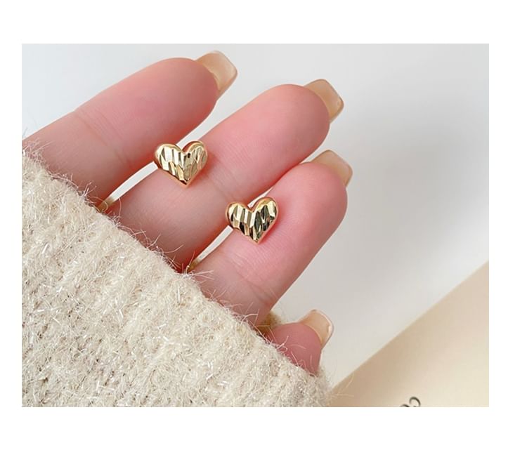 925 Heart Sterling Earring Stud Silver