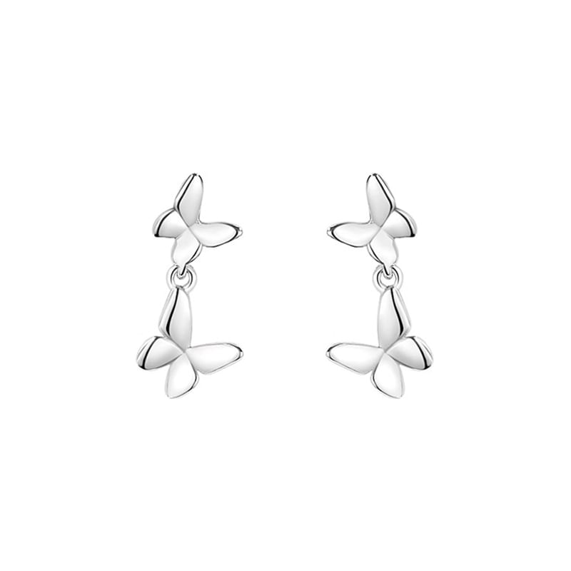 925 Silver Earring Drop Butterfly Sterling