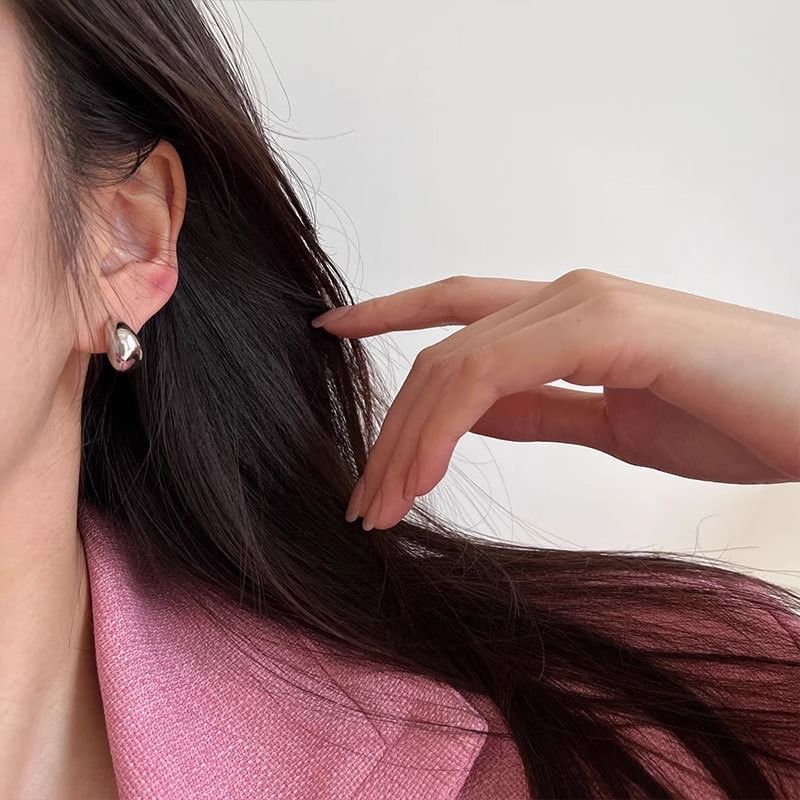 Hoop Earring Sterling Glossy 925 Silver
