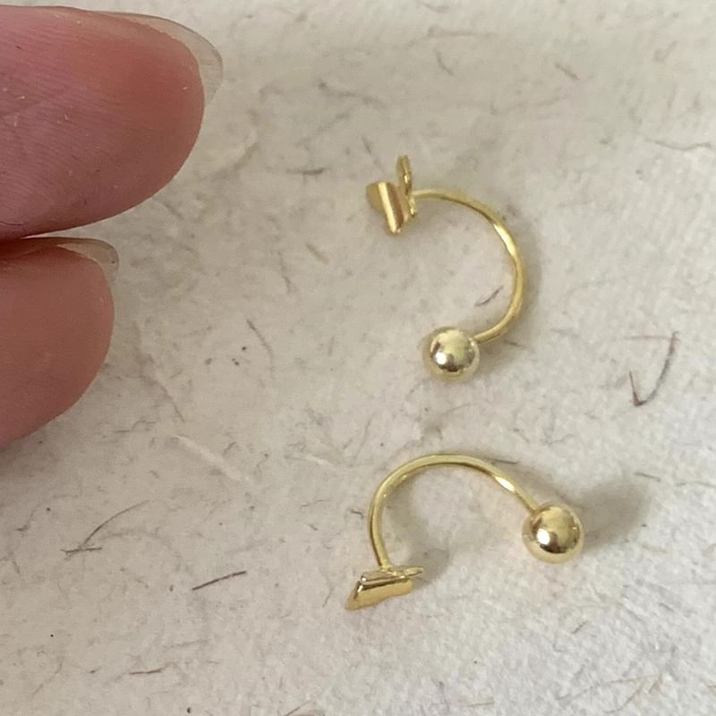 Earring 925 Silver Butterfly Sterling Barbell