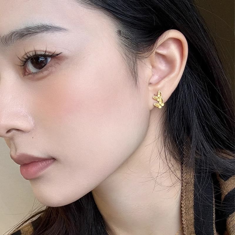 Butterfly 925 Sterling Silver Stud Earring