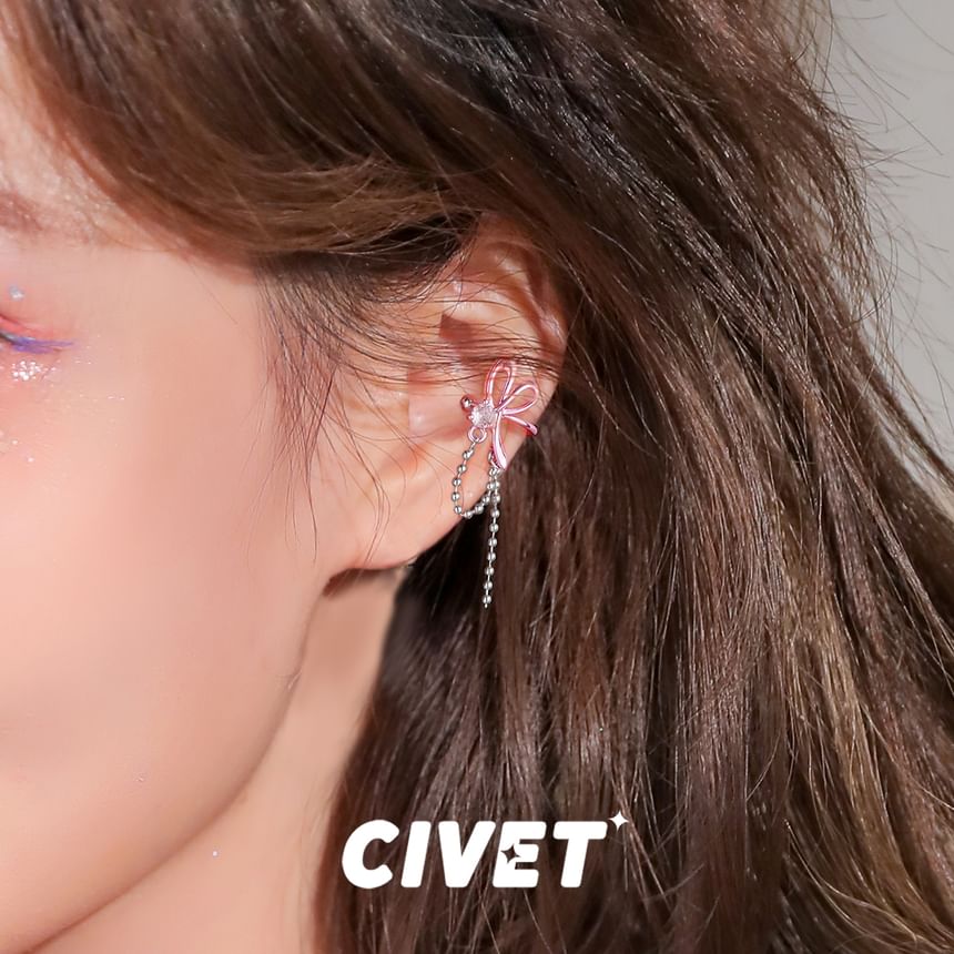 Dangle Rhinestone Alloy Earring Knot