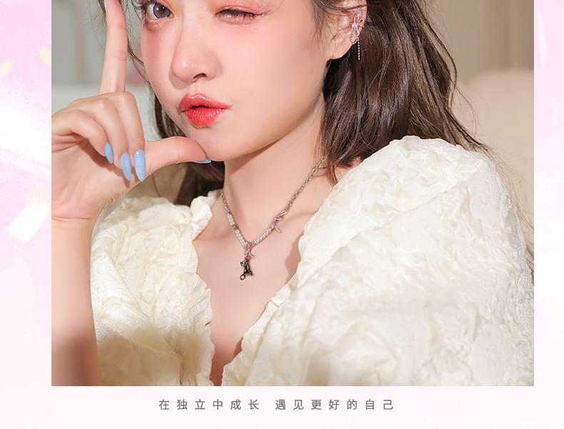 Dangle Rhinestone Alloy Earring Knot