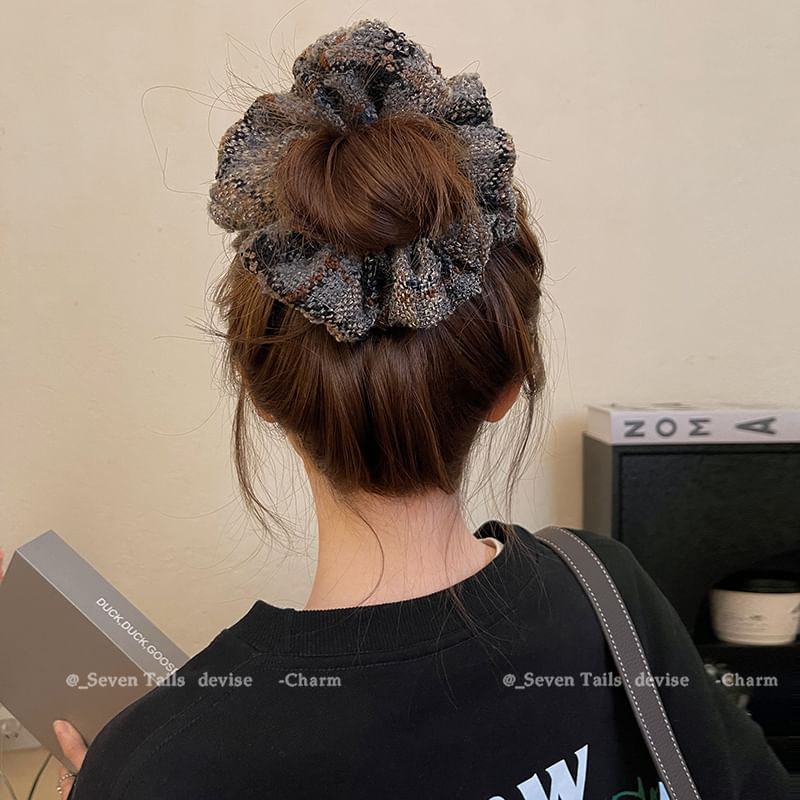 Scrunchie Plaid Hair