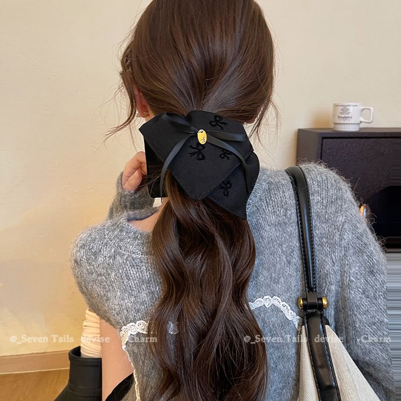 Scrunchie Print Hair Bow