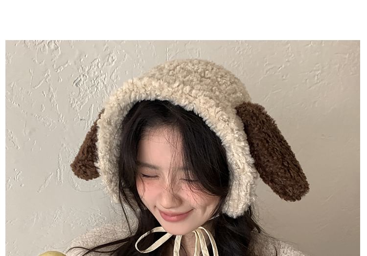 Dog Faux Ear Shearling Hat Trapper