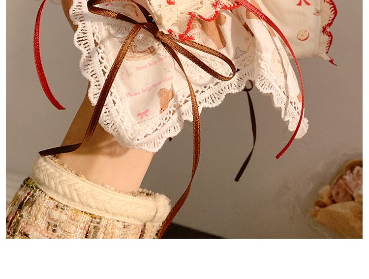 Lace Bow Scrunchie Trim
