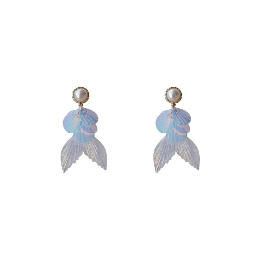 Drop Clip-On Earring / Faux Tail Mermaid Pearl