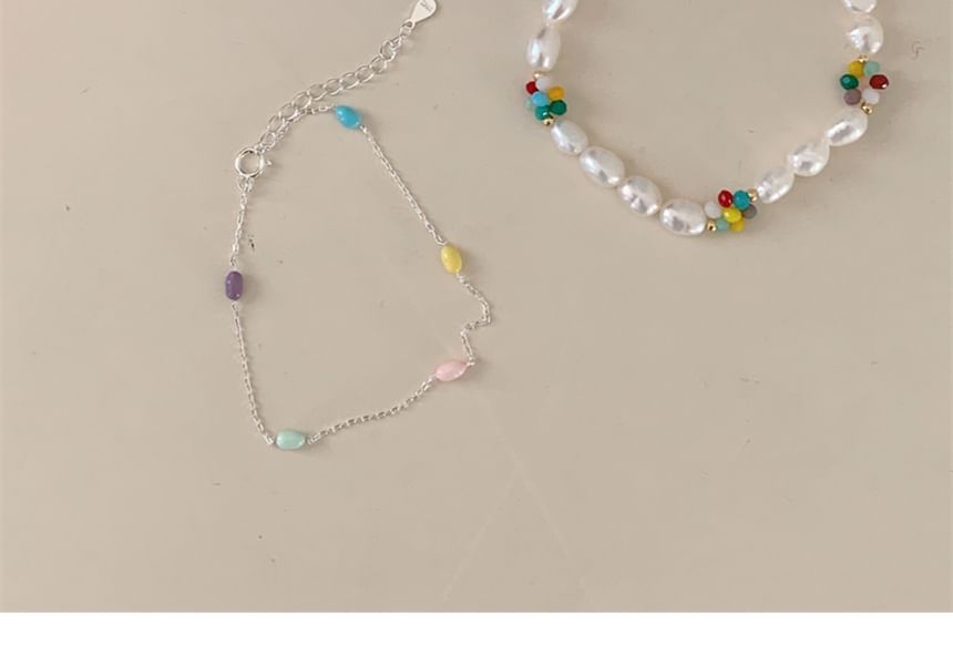 Sterling Silver Pearl / Freshwater S925 Bead Bracelet