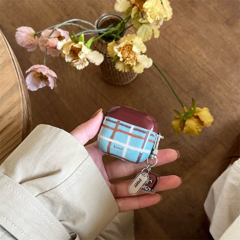 Charm Lanyard Dog Plaid Earphone Pro Case / AirPods Skin