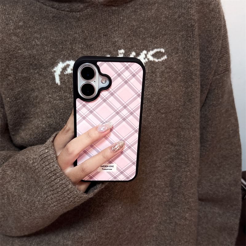 Decoration Set / Ribbon Case Plaid Adhesive Phone