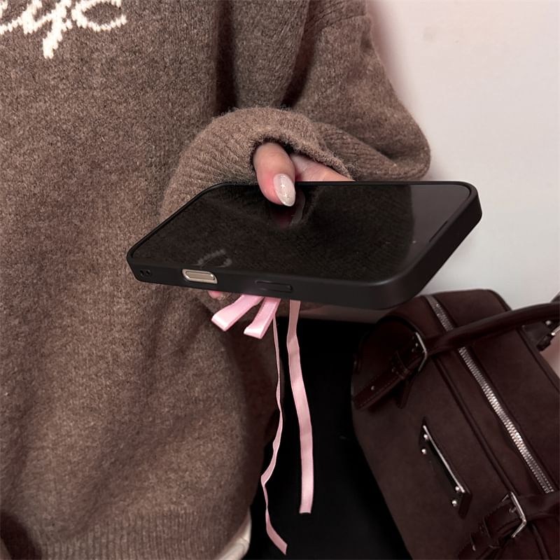 Decoration Set / Ribbon Case Plaid Adhesive Phone