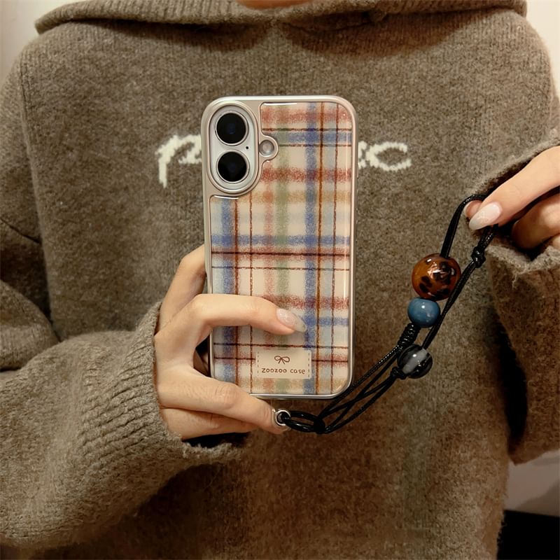 Case Phone Plaid Strap / Set