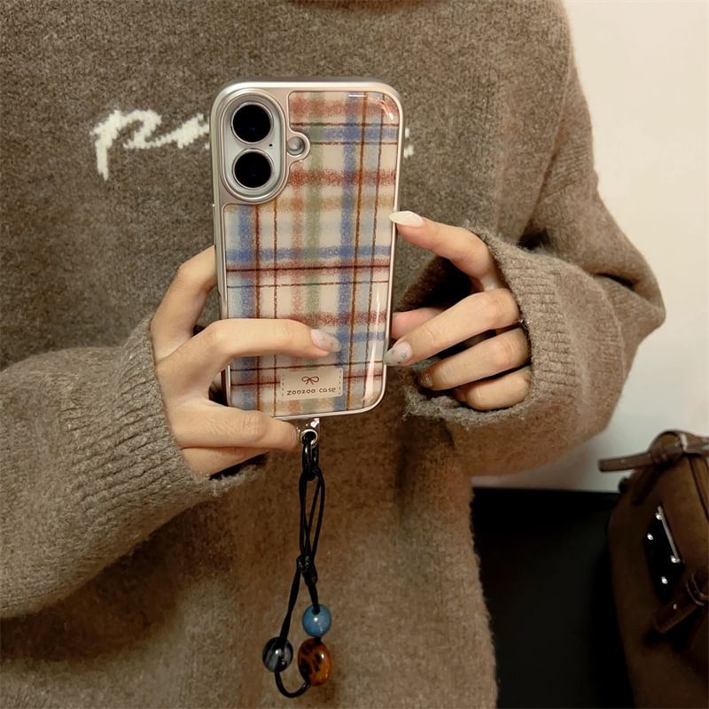 Case Phone Plaid Strap / Set