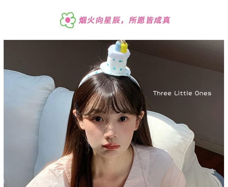 Dot Cake Headband Birthday Polka