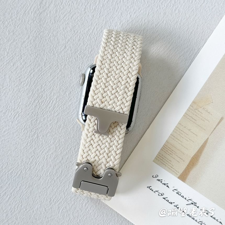 Braided Apple Band Buckled Watch