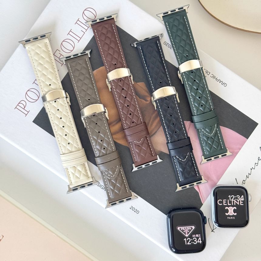 Apple Band Leather Genuine Watch