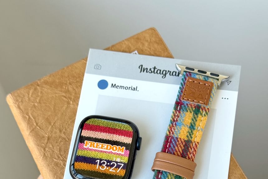 Band Apple Watch Fabric Plaid