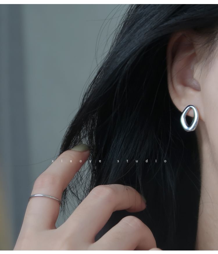 Silver S925 Stud Irregular Earring Sterling