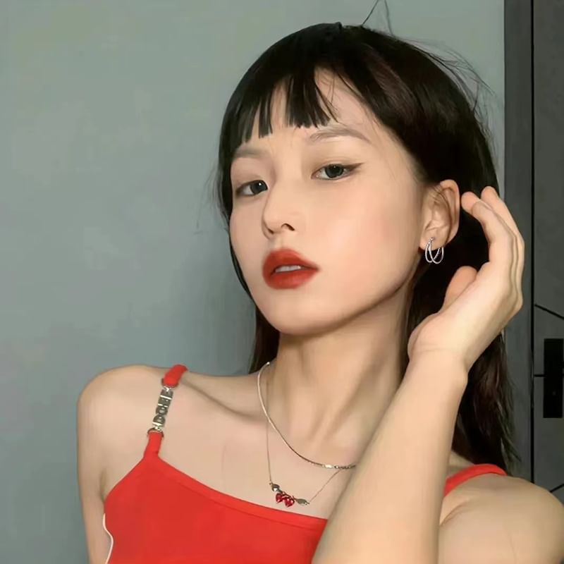 Alloy Earring Hoop Layered