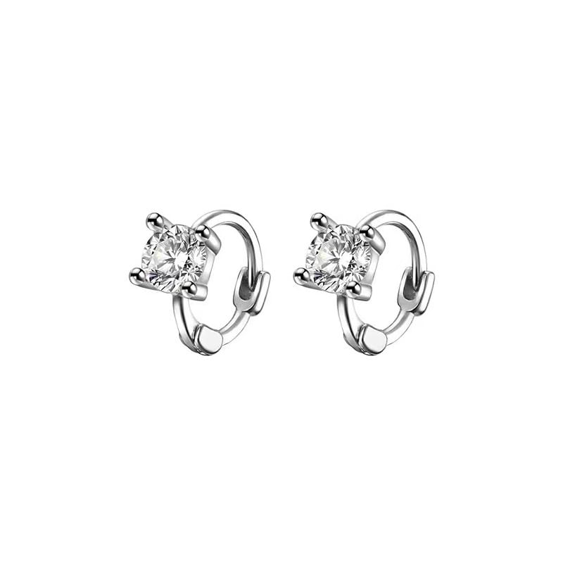 Huggie Alloy Rhinestone Earring