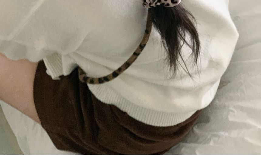 Print Hair Scrunchie Leopard