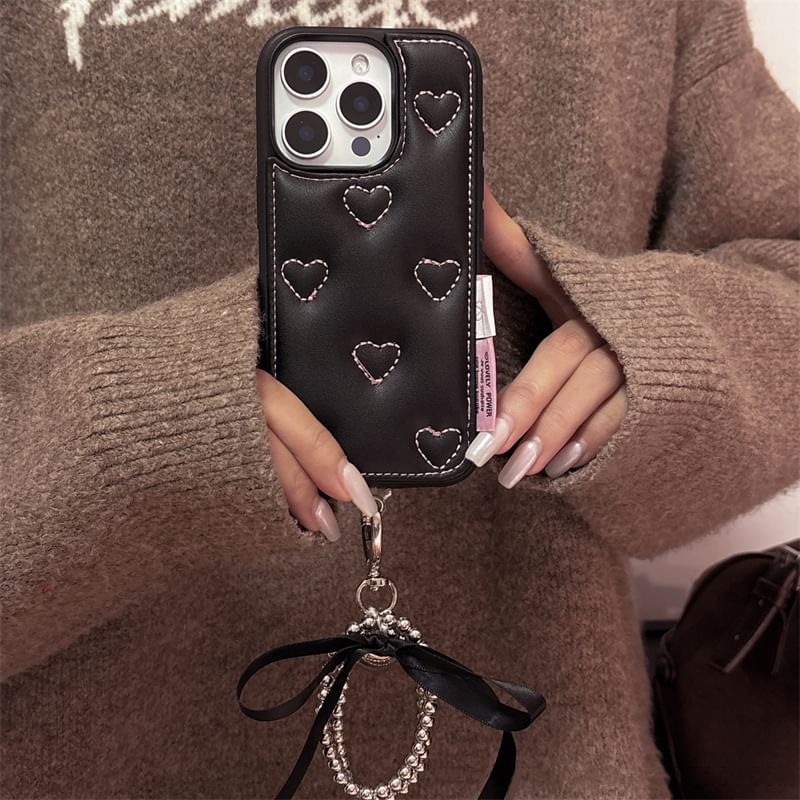 / Strap Set Heart Case Phone