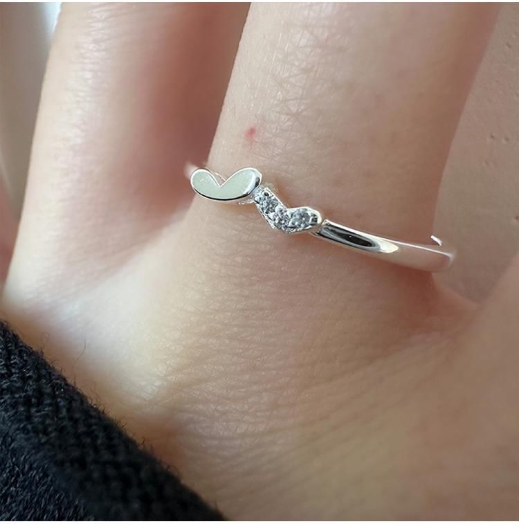 Ring Sterling 925 Heart Silver