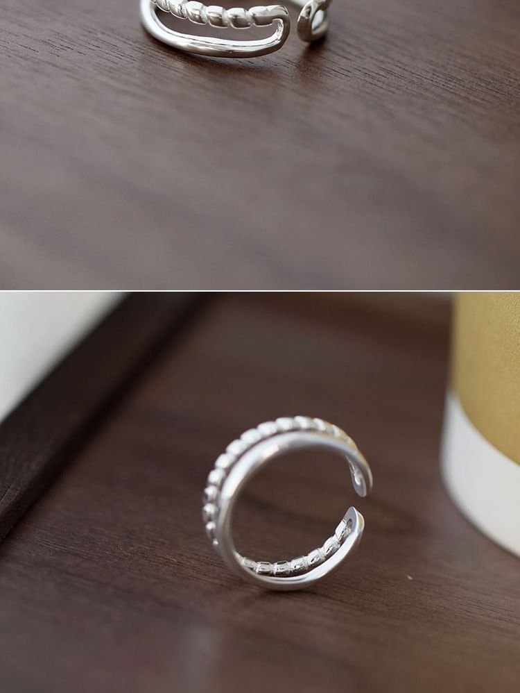 Metal Sterling Ring Silver 925 Open