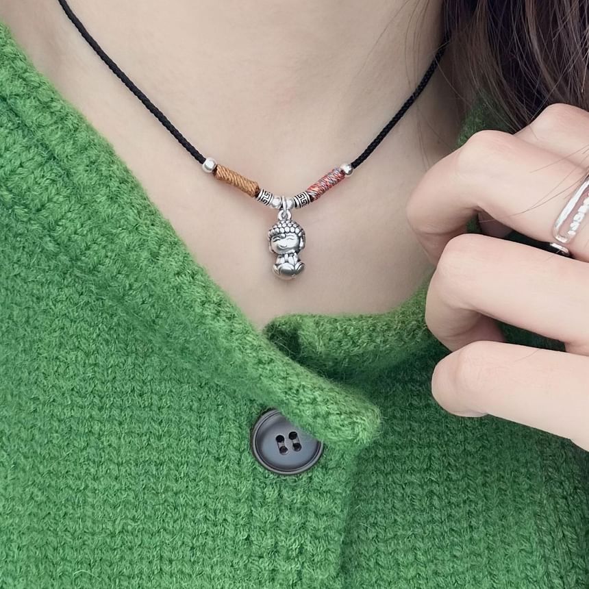 Buddha Silver Sterling 925 Pendant Necklace