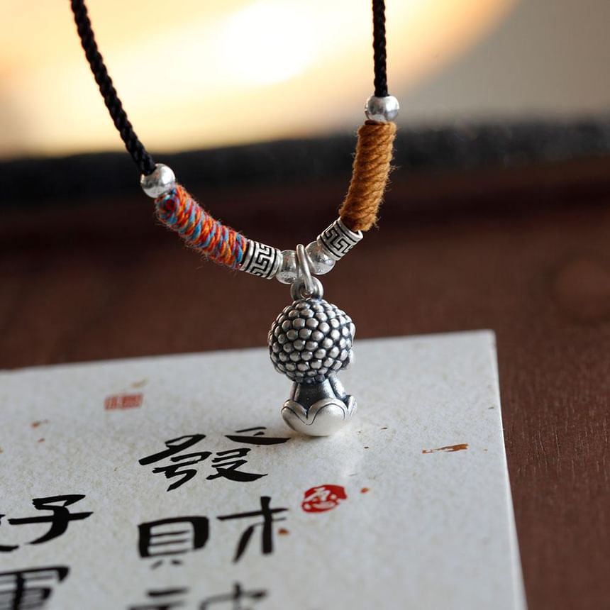Buddha Silver Sterling 925 Pendant Necklace