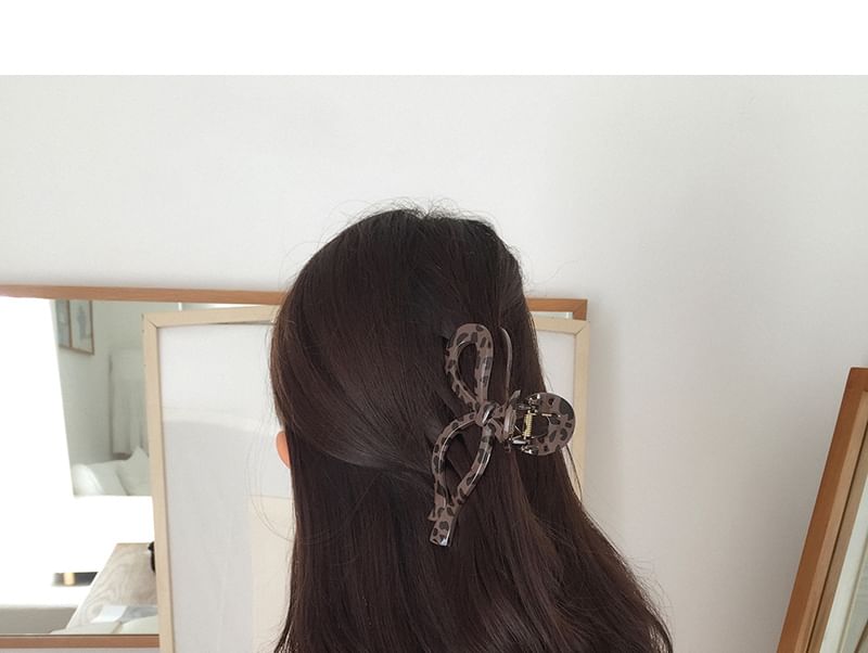 Hair Claw Acrylic Leopard Print
