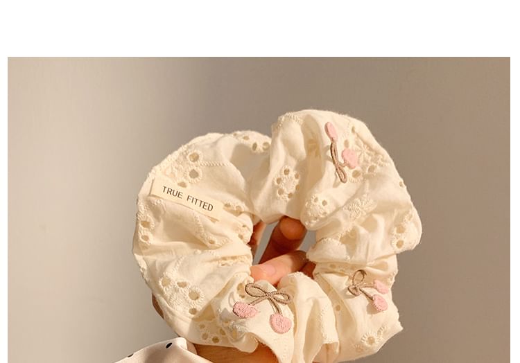 Polka Cherry Scrunchie / Applique (Various Designs) Dot