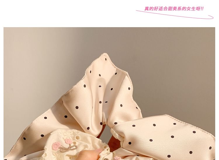 Polka Cherry Scrunchie / Applique (Various Designs) Dot