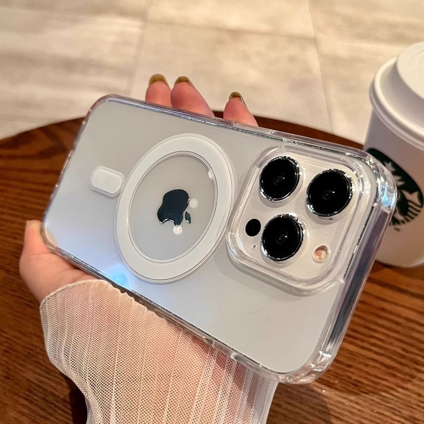 Case with Transparent MagSafe) (Compatible Phone Magnetic