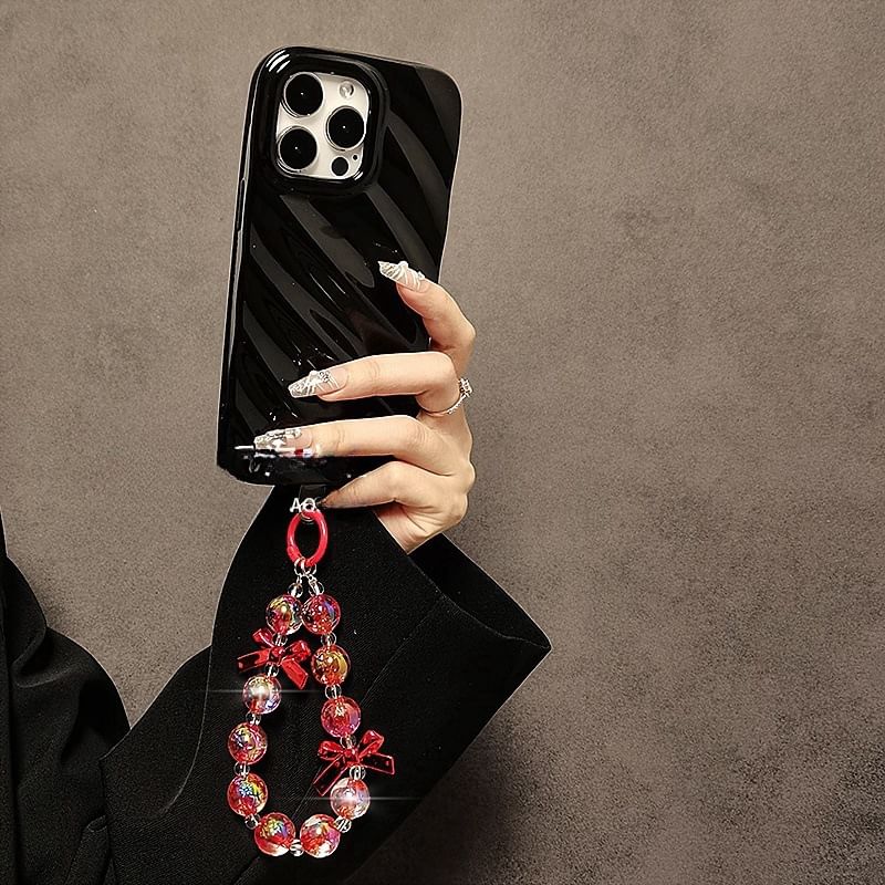 Bow Strap Faux Crystal Phone