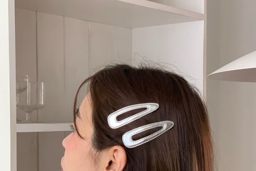 Set Geometric Hair Alloy Clip