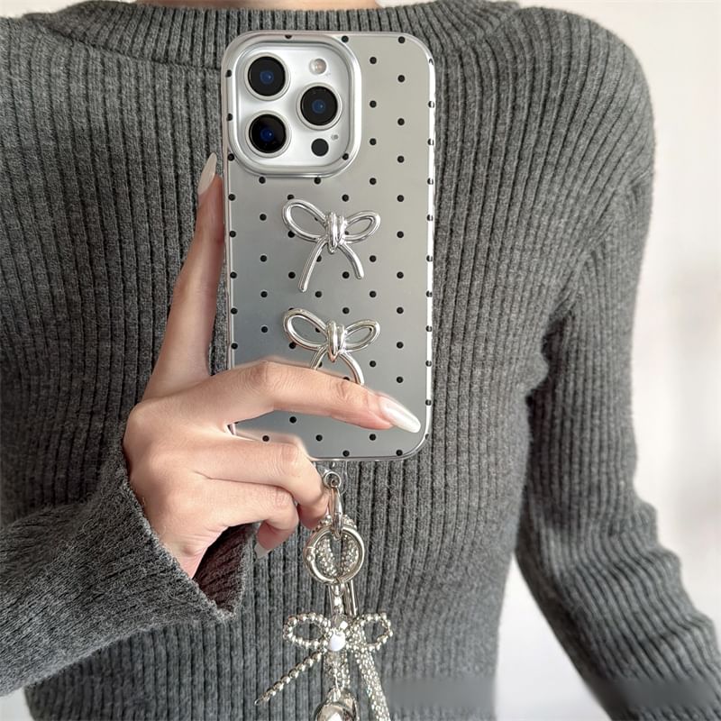Strap Set Phone Dot Bow / Case Polka