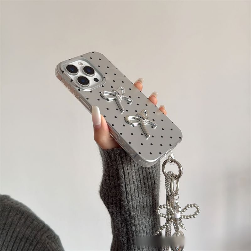 Strap Set Phone Dot Bow / Case Polka
