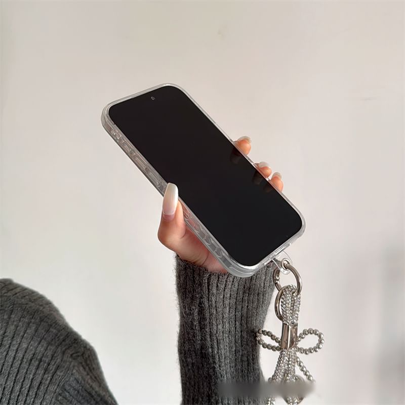 Strap Set Phone Dot Bow / Case Polka