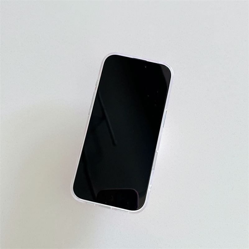 Heart Set Case Pearl / Finger Faux Ring Phone