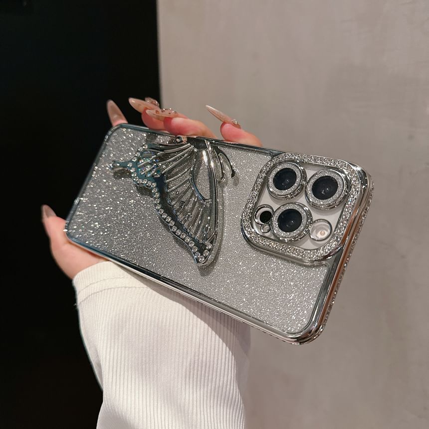 Phone Case Embellished Stand Butterfly