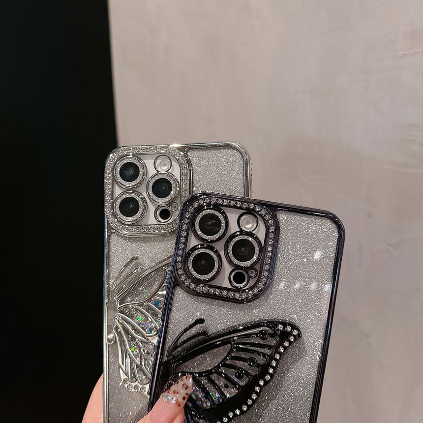 Phone Stand Embellished Case Butterfly