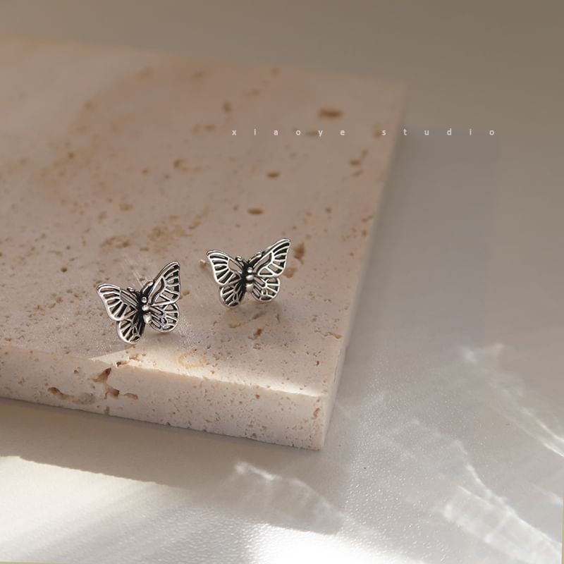 S925 Stud Butterfly Silver Sterling Earring