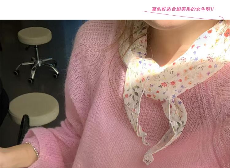Neckerchief Floral Print