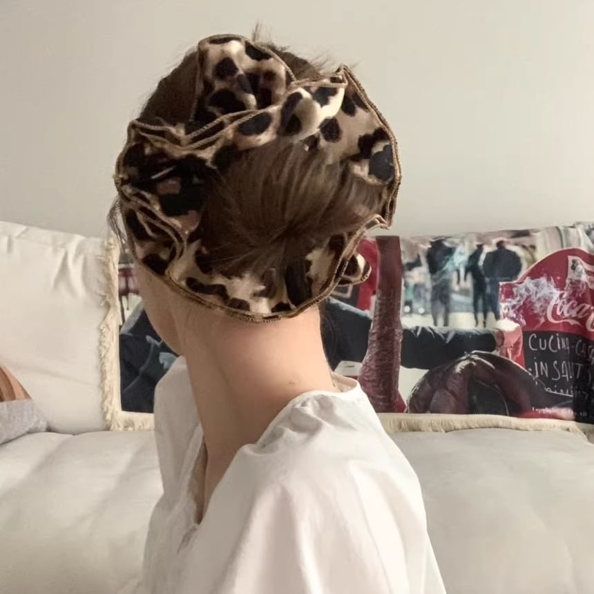 Leopard Print Scrunchie