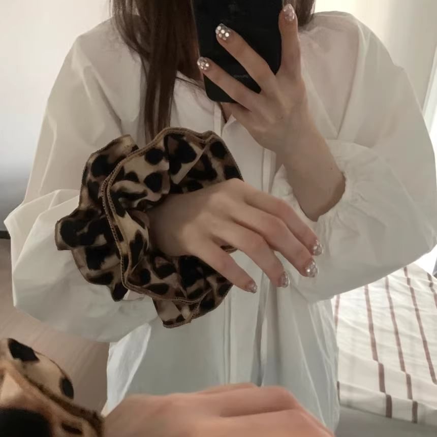 Leopard Print Scrunchie